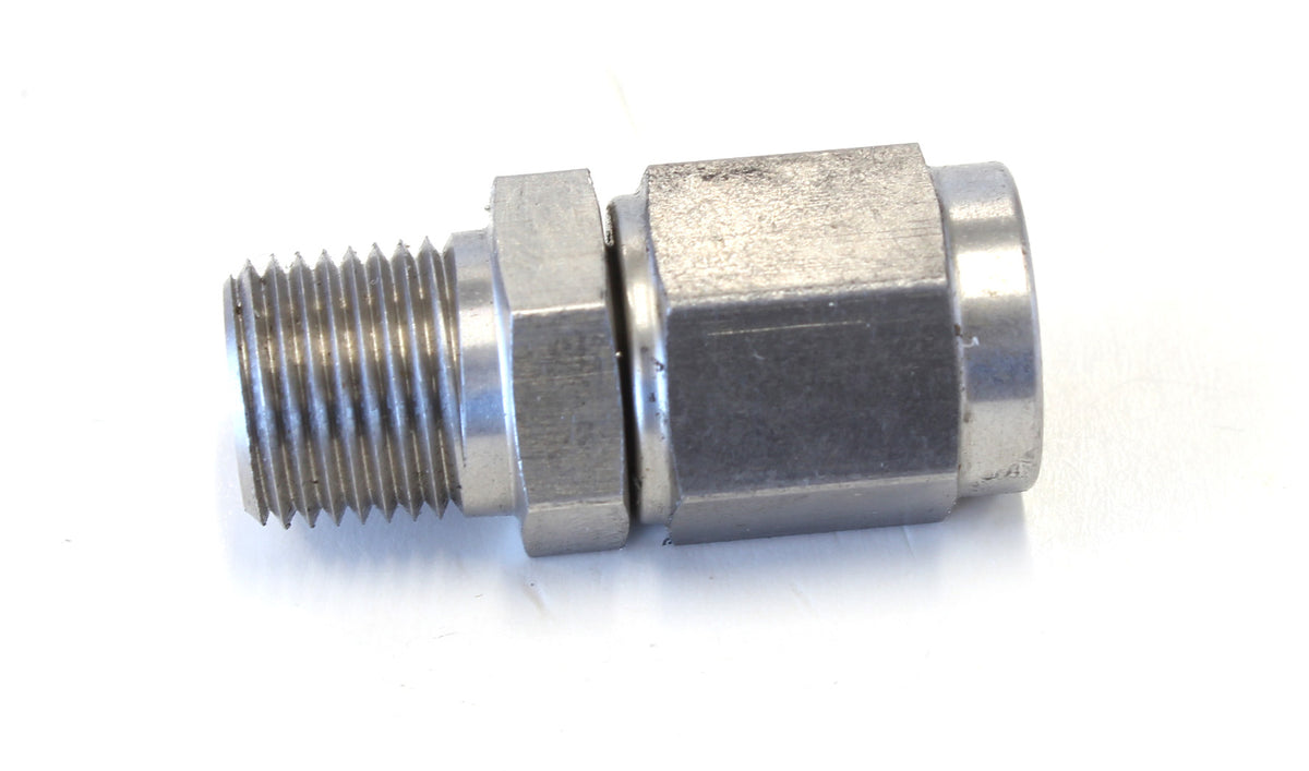 AF916-03-02-SS - 1/8" NPT TO -3AN FEMALE NUT STAINLESS STRAIGHT SWIVEL NUT