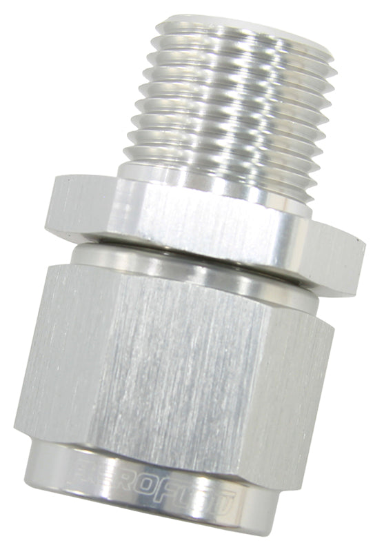 AF916-03-02S - 1/8" NPT TO -3AN FEMALE NUT SILVER STRAIGHT SWIVEL NUT