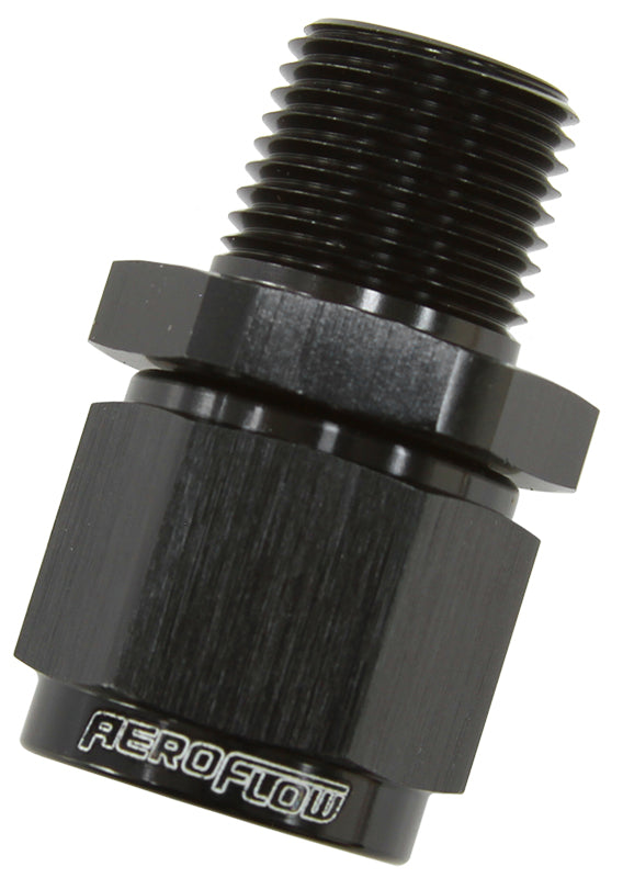 AF916-10-08BLK - 1/2" NPT TO -10AN FEMALE NUT BLACK STRAIGHT SWIVEL NUT