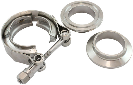 AF92-1250 - 1.25" V BAND CLAMP KIT 2X WELDRINGS & 1 X STAINLESS CLAMP