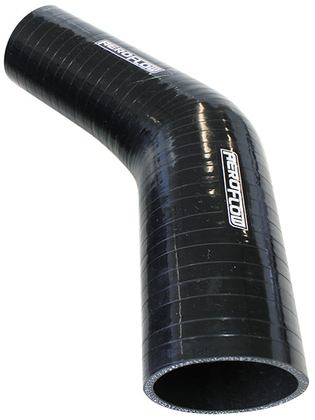 AF9202-300-200 - Silicone Hose Reducer 45 Deg; Black I.D 3.00-2.00" 76-51mm, 5.3mm, 140mm L AF 9202-300-200