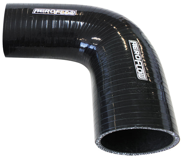 AF9203-300-200 - Silicone Hose Reducer 90 Deg; Black I.D 3.00-2.00" 76-51mm, 5.3mm, 125mm L AF 9203-300-200