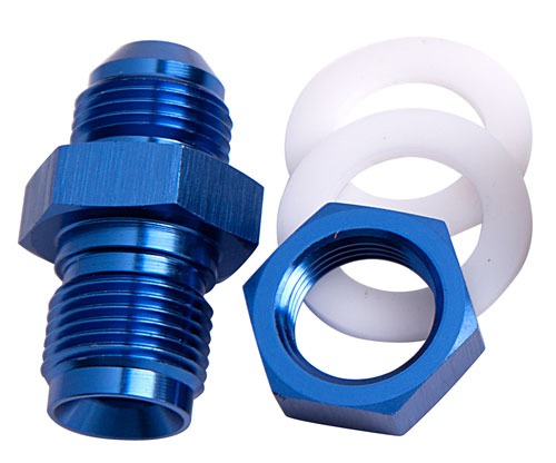 AF921-12 - FUEL CELL FITTING -12AN BLUE FUEL CELL BULKHEAD FITT