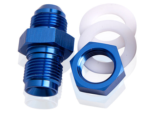 AF921-16 - FUEL CELL FITTING -16AN BLUE FUEL CELL BULKHEAD FITT
