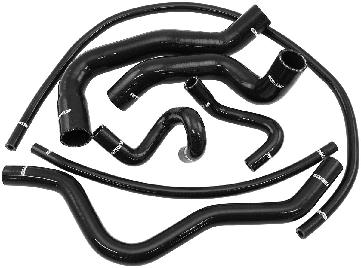 AF9270-0021 - FORD FALCON V8 XR8 HEATER HOSE KIT BLACK BA BF RADIATOR SILCIONE Aeroflow AF 9270-0021
