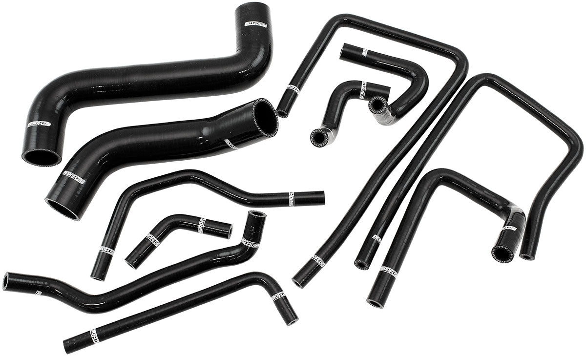 AF9270-0040 - SUBARU EJ20 HEATER HOSE KIT BLAC RADIATOR WRX 2000-2007 SILCIONE Aeroflow AF 9270-0040