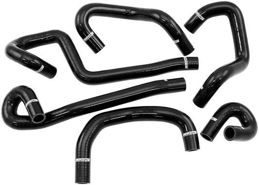 AF9270-0047 - NISSAN RB25 HEATER HOSE KIT BLACK RADIATOR R33 R34 SKYLINESILCIONE Aeroflow AF 9270-0047