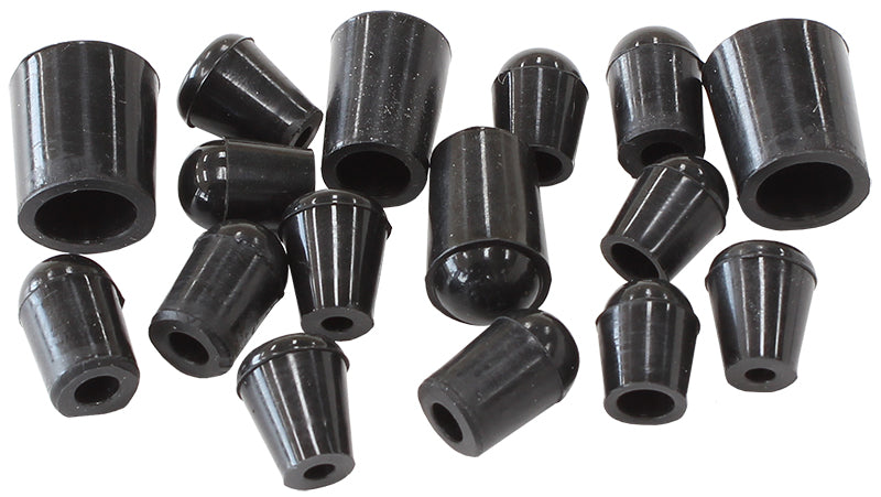 AF9291-016-01 - Vac blank off plugs (16) blacksilicone blank off caps x 16