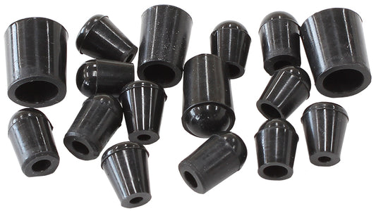 AF9291-016-01 - Vac blank off plugs (16) blacksilicone blank off caps x 16