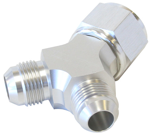 AF931-08-06S - Y PIECE -8 SWIVEL NUT 2X -6AN SILVER