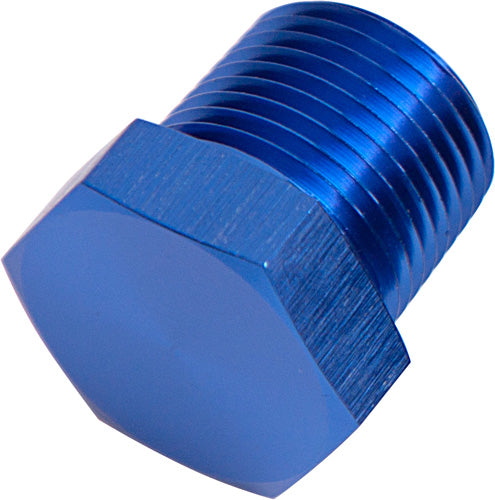 AF933-06 - NPT HEX HEAD PLUG 3/8" NPT BLUE 3/8" NPT