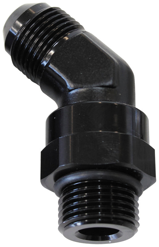 AF945-10BLK - MALE -10 ORB 45 TO -10AN MALE BLACK FULL SWIVEL