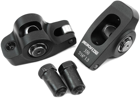 AF95-1105-2 - SBC ROCKER ARMS 7/16" STUD 1.5RATIO 350 ALLOY 2024 ROLLER PAIR Aeroflow - AF 95-1105-2