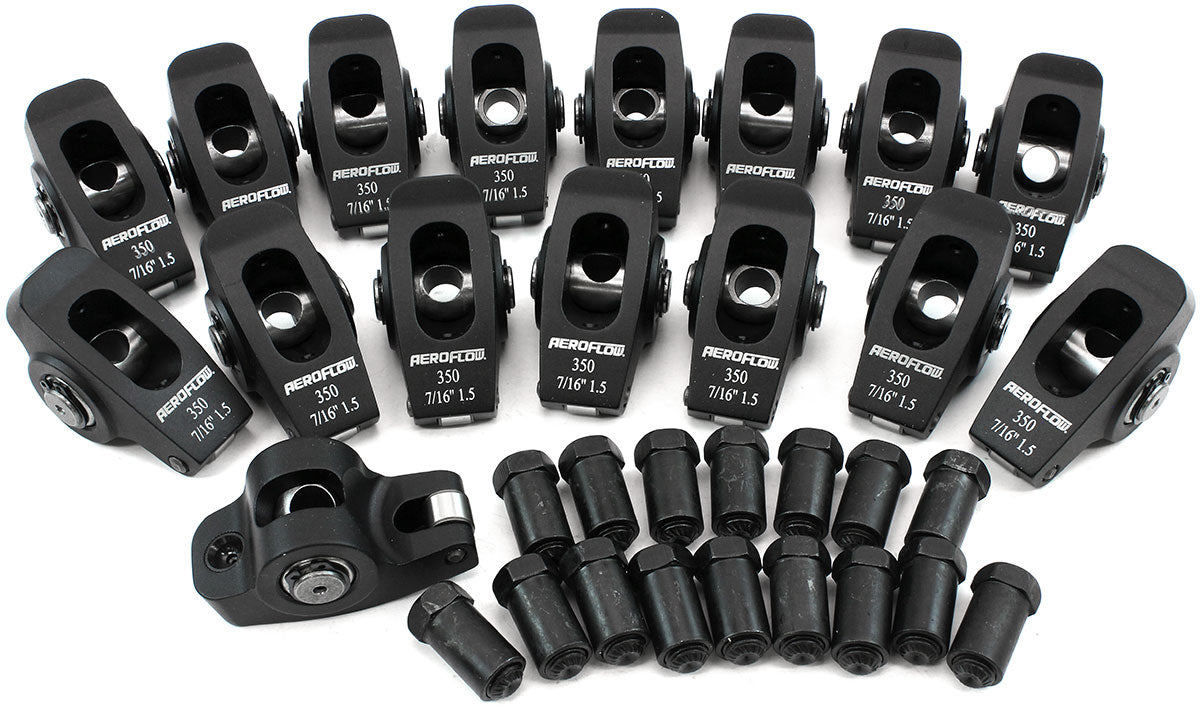 AF95-1105 - SBC ROCKER ARMS 7/16" STUD 1.5RATIO 350 ALLOY 2024 ROLLER 16