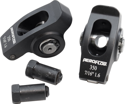 AF95-1107-2 - SBC ROCKER ARMS 7/16" STUD 1.6RATIO 350 ALLOY 2024 ROLLER PAIR Aeroflow - AF 95-1107-2
