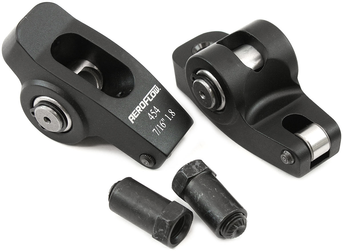 AF95-1117-2 - BBC ROCKER ARMS 7/16" STUD 1.8RATIO 454 ALLOY 2024 ROLLER PAIR Aeroflow - AF 95-1117-2