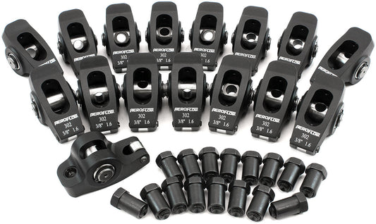 AF95-1120 - SBF ROCKER ARMS 3/8" STUD 1.6 RATIO WINDSOR 302 351 ROLLER ALLOY Aeroflow - AF 95-1120