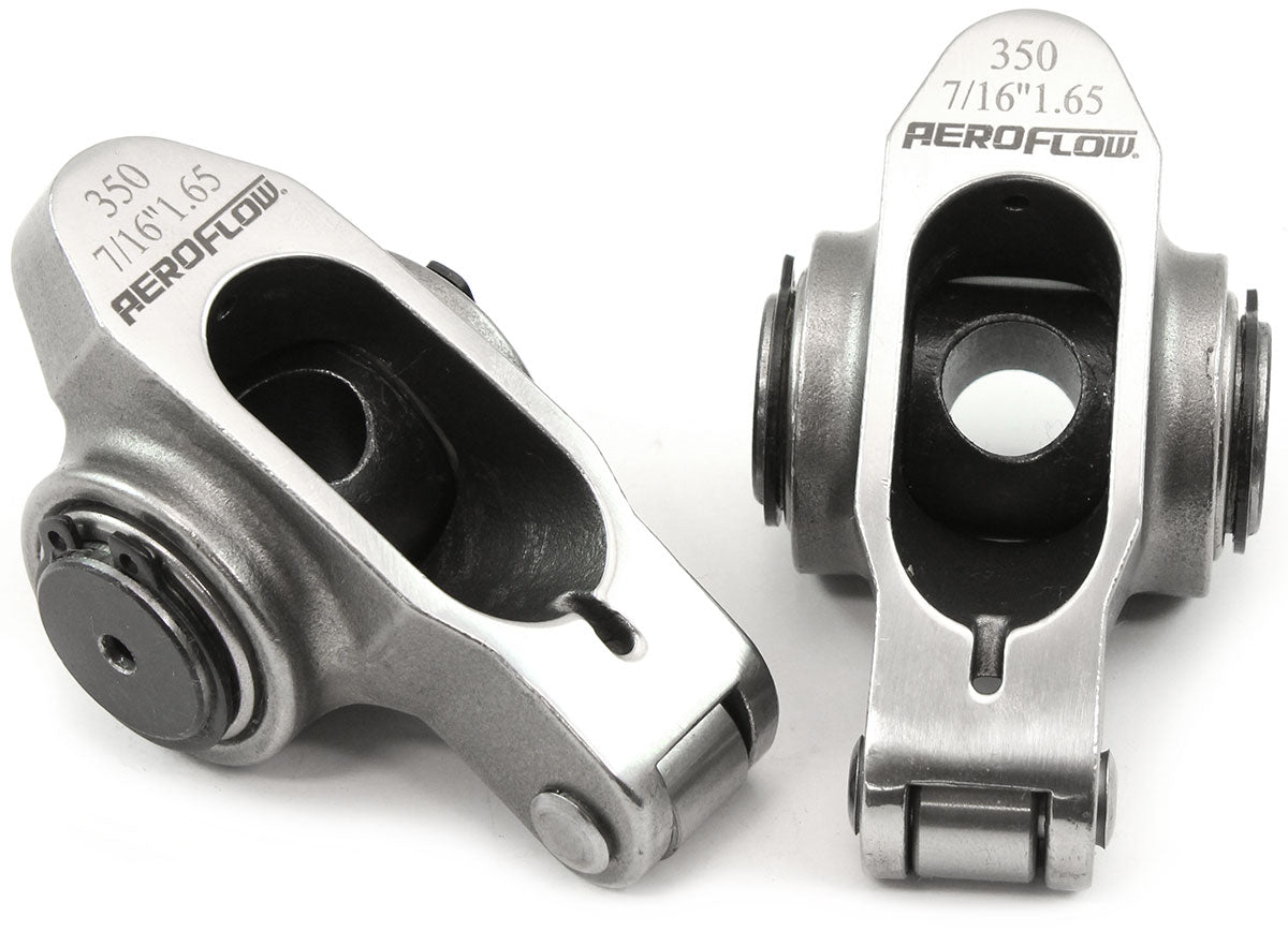 AF95-1208-2 - SBC S/S ROCKER ARMS 7/16" STUD1.65 RATIO 350 STAINLES ROLLER2 Aeroflow - AF 95-1208-2
