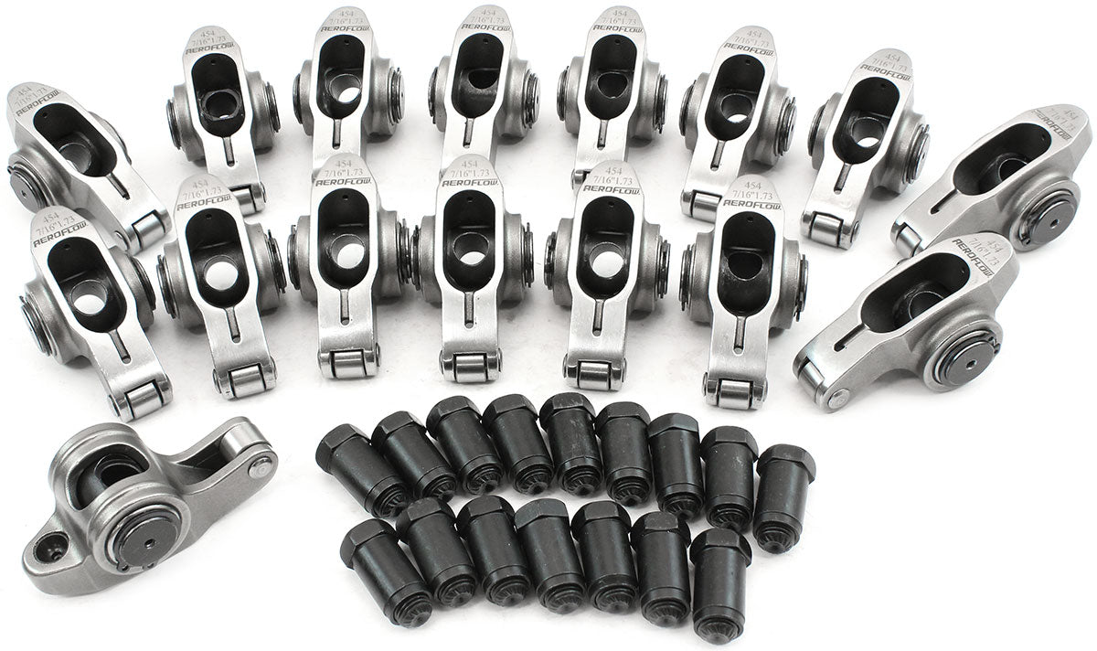 AF95-1216 - BBC S/S ROCKER ARMS 7/16" STUD1.73 RATIO 454 STAINLES ROLLER16 Aeroflow - AF 95-1216