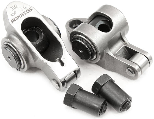 AF95-1220-2 - SBF S/S ROCKER ARMS 3/8" STUD 1.60 WINDSOR 302 351 ROLLER 2 STAINLESS Aeroflow 95-1220-2