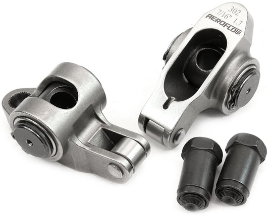 AF95-1223-2 - SBF S/S ROCKER ARMS 7/16" STUD1.70 WINDSOR 302 351 ROLLER 2 STAINLESS Aeroflow 95-1223-2