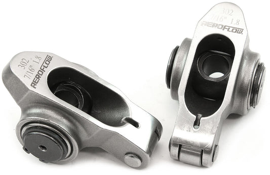 AF95-1224-2 - SBF S/S ROCKER ARMS 7/16" STUD1.80 WINDSOR 302 351 ROLLER 2 STAINLESS Aeroflow 95-1224-2