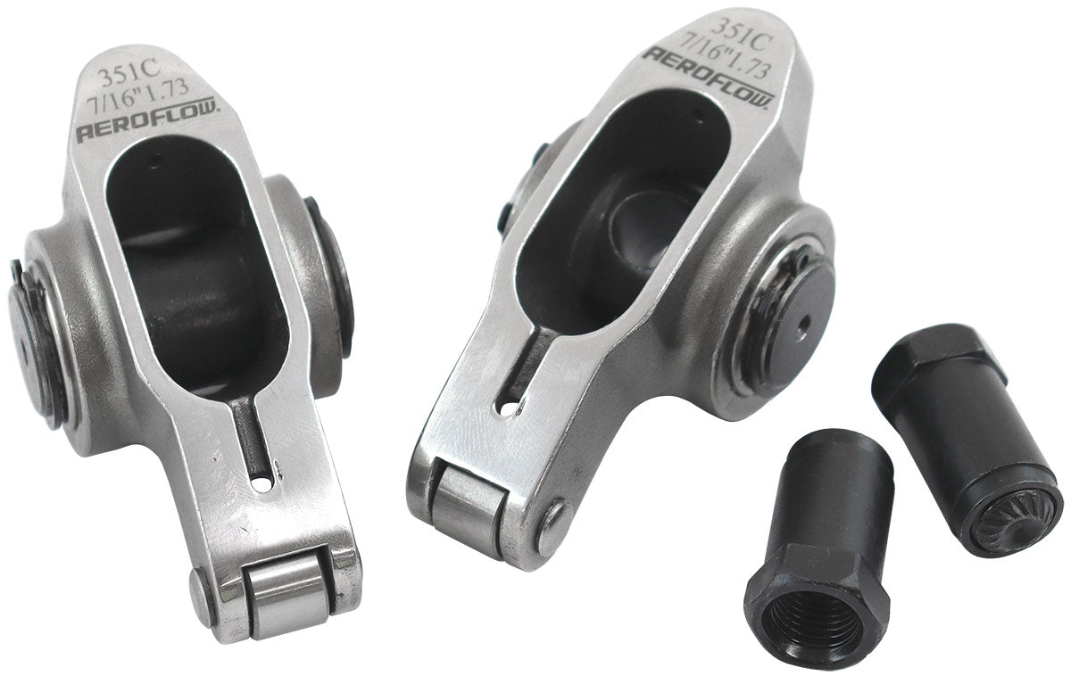 AF95-1228-2 - FORD CLEVELAND S/S ROCKER ARM 7/16" STUD 1.73 351C ROLLER 2 STAINLESS Aeroflow 95-1228-2