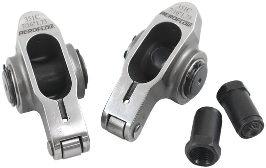 AF95-1228-2 - FORD CLEVELAND S/S ROCKER ARM 7/16" STUD 1.73 351C ROLLER 2 STAINLESS Aeroflow 95-1228-2
