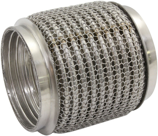 AF9512-3500 - 3-1/2" I.D EXHAUST MESH FLEX PIPE JOINT 4" LONG 304 S/STEEL