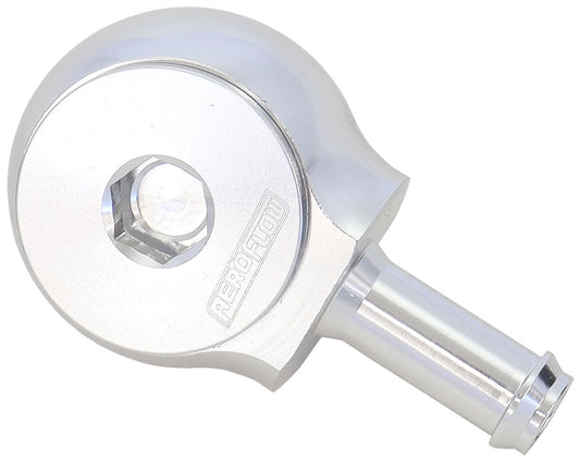 AF959-05-06S - SLIMLINE -6ORB TO 5/16" BARB 90 DEG TIGHT RADIUS SILVER
