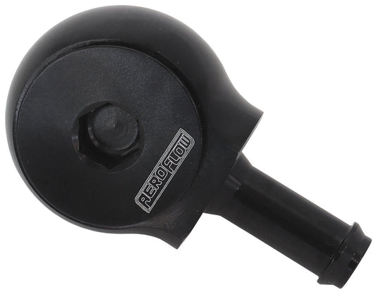 AF959-05-08BLK - SLIMLINE -8ORB TO 5/16" BARB 90 DEG TIGHT RADIUS BLACK