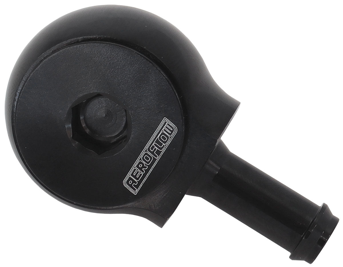 AF959-06-10BLK - SLIMLINE -10ORB TO 3/8" BARB 90 DEG TIGHT RADIUS BLACK