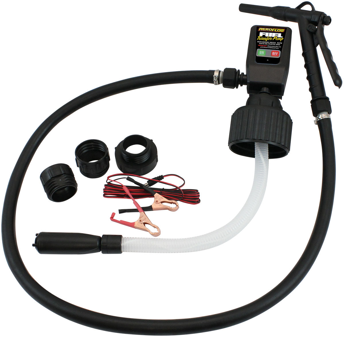 AF98-1100 - FUEL TRANSFER PUMP JUG MANUAL NOZZLE 9 LPM FLUID 20L TANK BATTERY Aeroflow - AF 98-1100