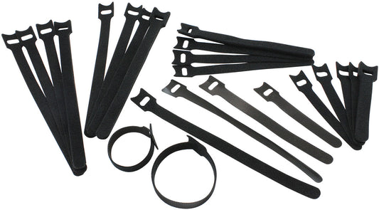 AF98-1120 - VELCRO ZIP CABLE TIE 11mm WIDE40 MULTI PACK PIECE BLACK