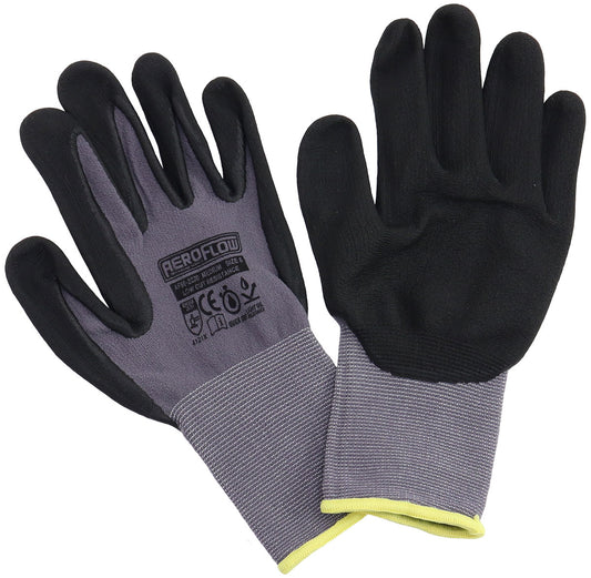 AF98-2221 - MECHANIC GLOVES LARGE NITRILE FOAM 1 PAIR BLACK WORK SHOP