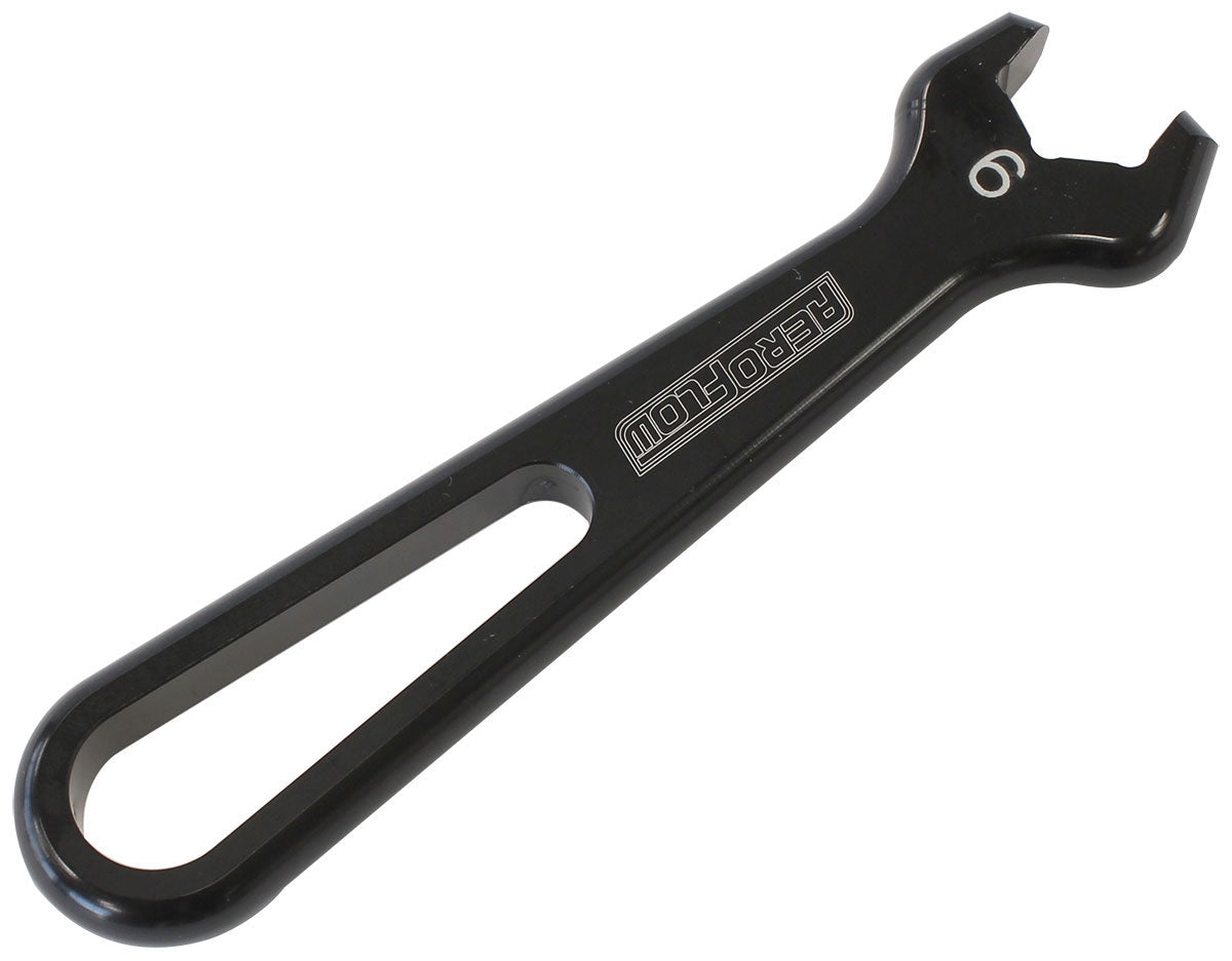 AF98-2255-1-06 - ALLOY PRO SPANNER SINGLE -6AN BLACK SINGLE -6AN PRO WRENCH
