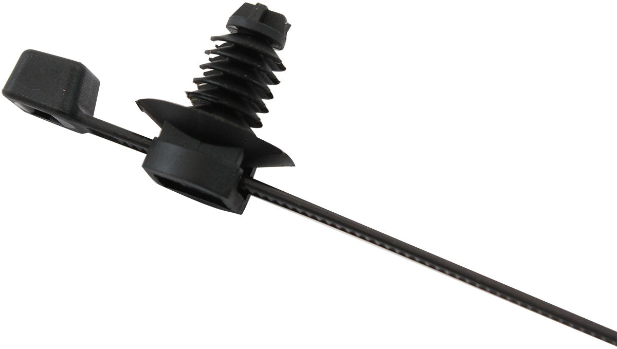 AF98-4822-100 - FIR TREE CABLE TIE 4.8x210mm 2PIECE 100 PACK BLACK ZIP TIES