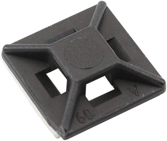 AF98-9996-100 - CABLE TIE MOUNTS 12.5 x 12.5mmNYLON 3M PAD MOUNT BLACK