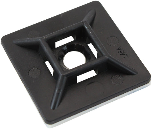 AF98-9998-100 - CABLE TIE MOUNTS 28mm x 28mm NYLON 3M PAD MOUNT BLACK