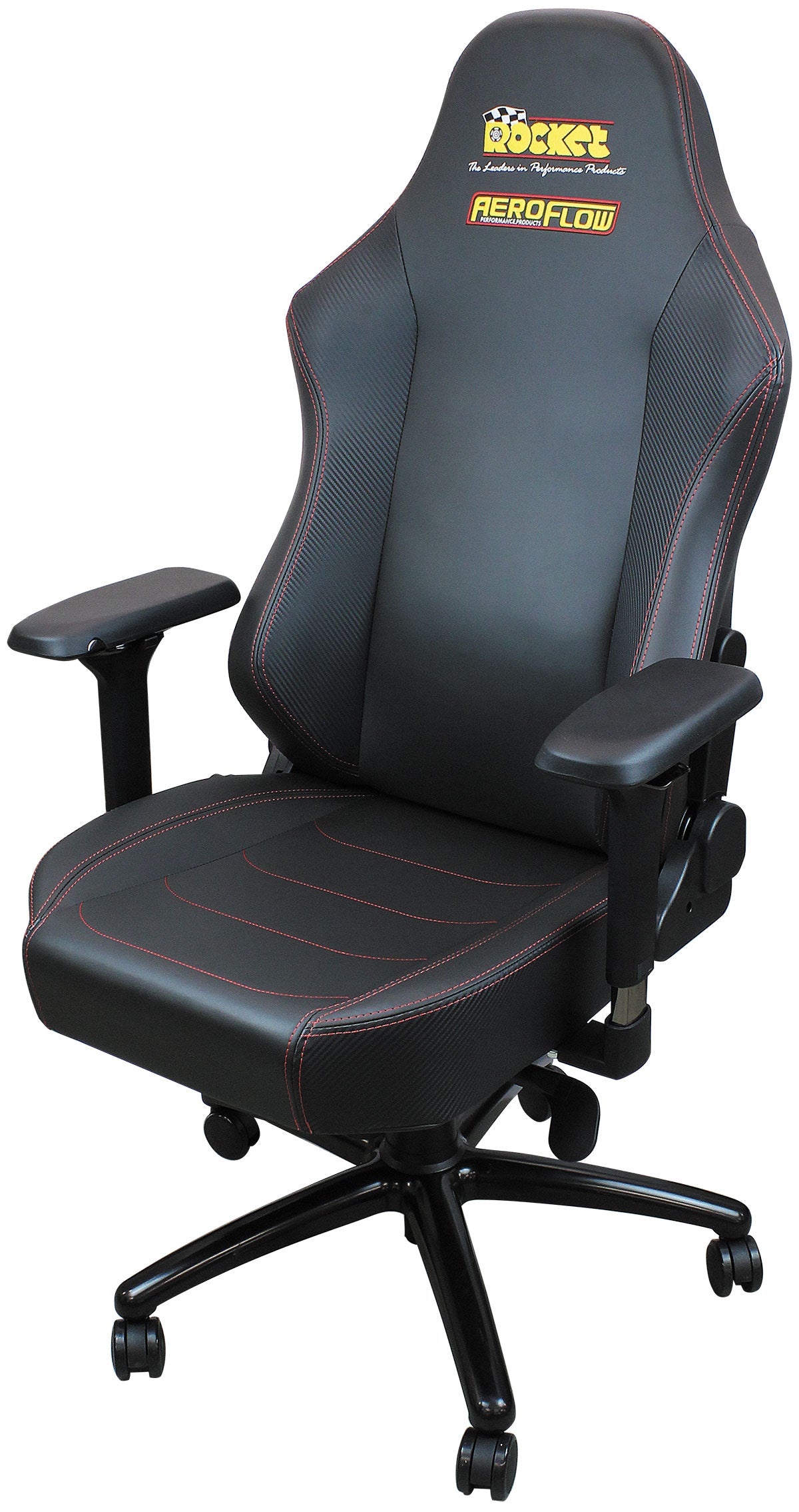 AF99-1000 - AEROFLOW / ROCKET OFFICE CHAIRXL BLACK / RED 120KG MAX