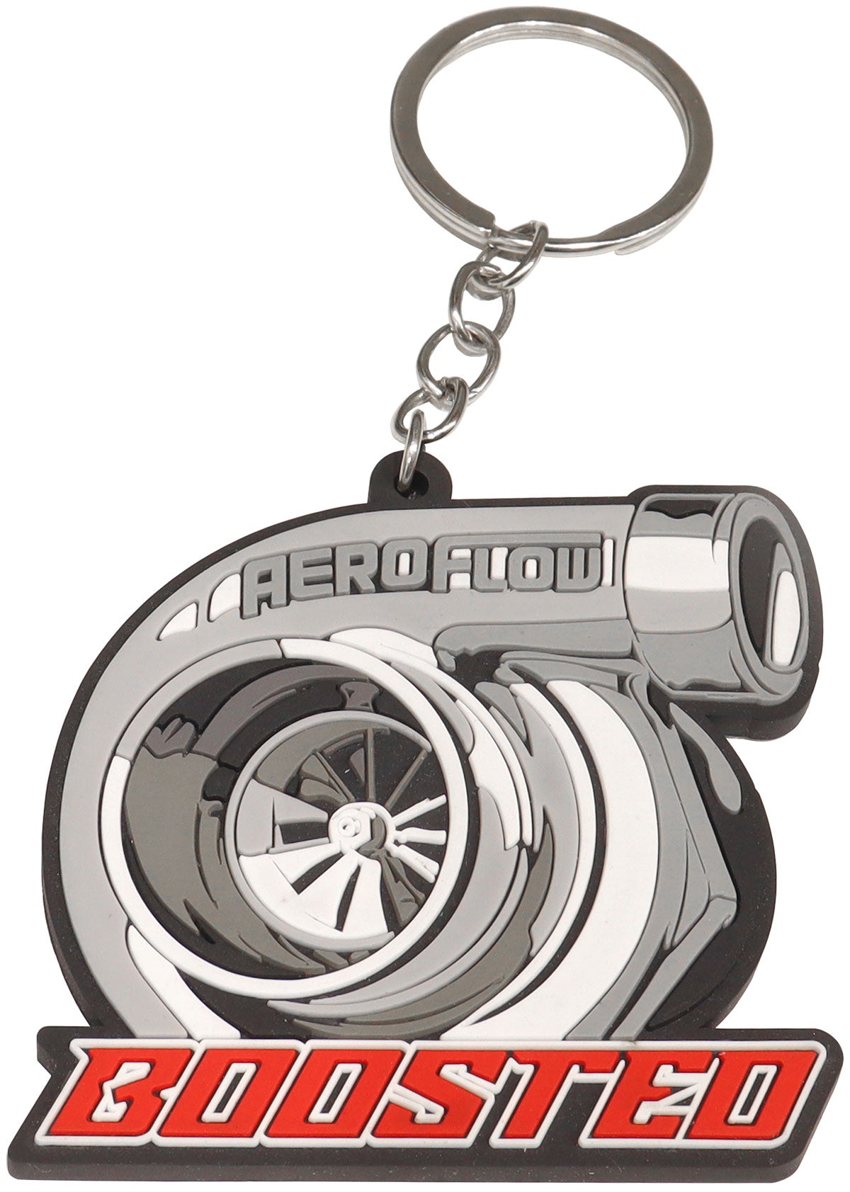 AF99-3007 - BOOSTED TURBO KEY RING CHAIN RUBBER PVC COLOUR AEROFLOW keyring Aeroflow - AF 99-3007