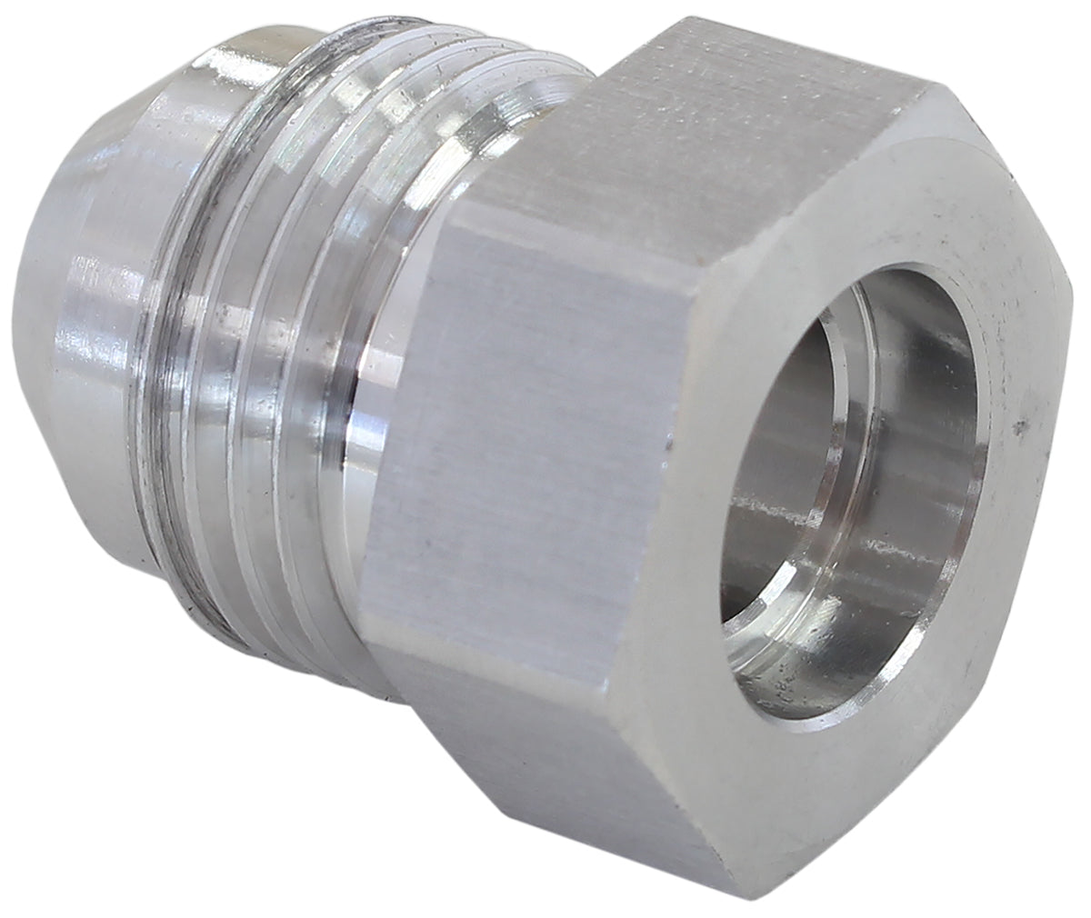 AF999-06DH - ALLOY HEX WELD ON MALE BUNG SUITS 3/8 HARD LINE -6AN MALE