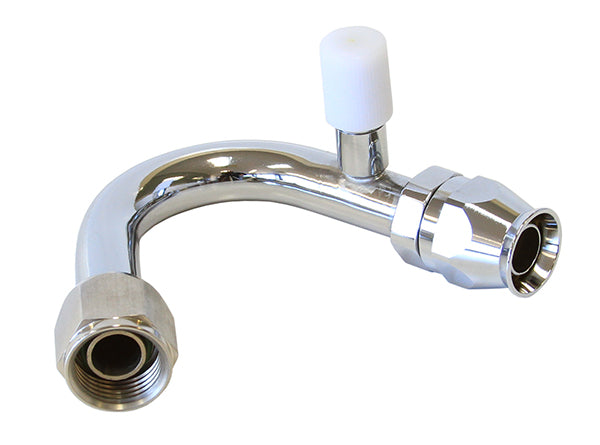 AFFCE-08135B - -8 A/C W/CHARGE PORT 135 DEG STAINLESS