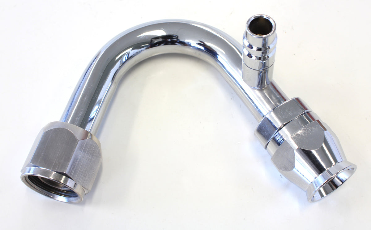 AFFCE-10135B - -10 A/C W/CHARGE PORT 135 DEG STAINLESS