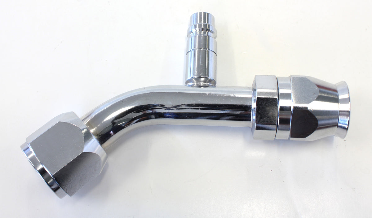 AFFCE-1045B - -10 A/C W/CHARGE PORT 45 DEG STAINLESS