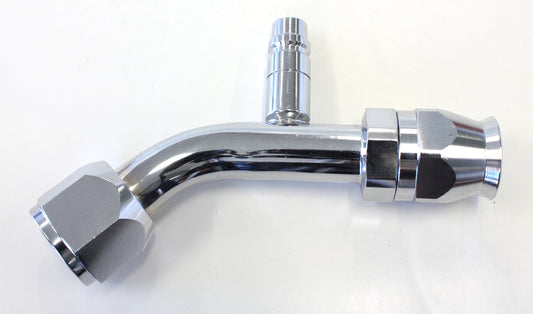 AFFCE-1045B - -10 A/C W/CHARGE PORT 45 DEG STAINLESS