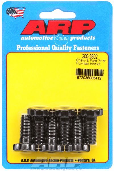 AR200-2802 - Flywheel Bolt Kit, Pro Series fits SB/BB Chev (With 2-Piece Main Seal), SB/BB Ford & Holden V8, 7/16" Thread x 1.000" UHL