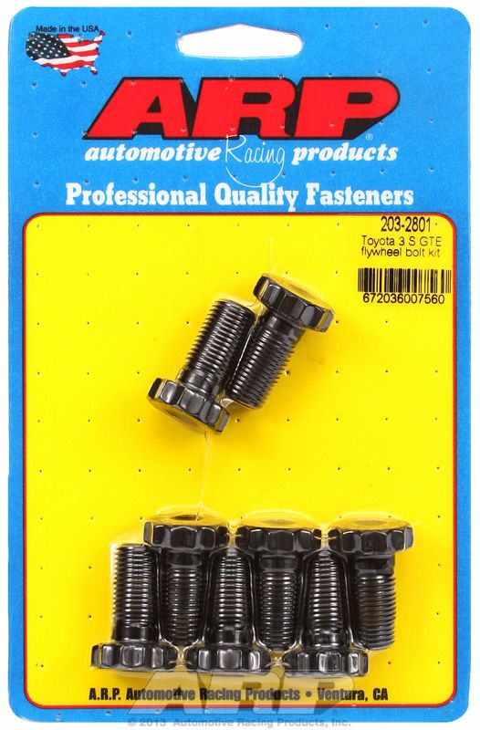 AR203-2801 - Flywheel Bolt Kit fits Toyota 2.0L 3SGTE DOHC & Nissan RB30ET (8-pieces) M12 X 1.25 Thread x 1.000" UHL