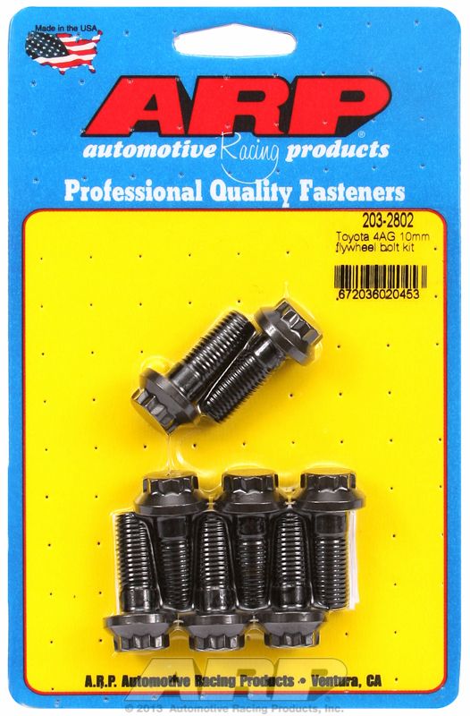 AR203-2802 - Flywheel Bolt Kit fits Toyota 1.6L 4AGE DOHC, 1JZ-2JZ, Ford 6 Cyl Barra & Mazda 13B (8-pieces) M10 X 1.25 Thread x 1.050" UHL