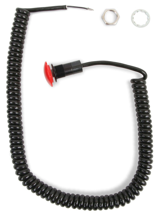 BM46013 - Mushroom Cap Button Remote Switch Large Red Button, Spiral Cord